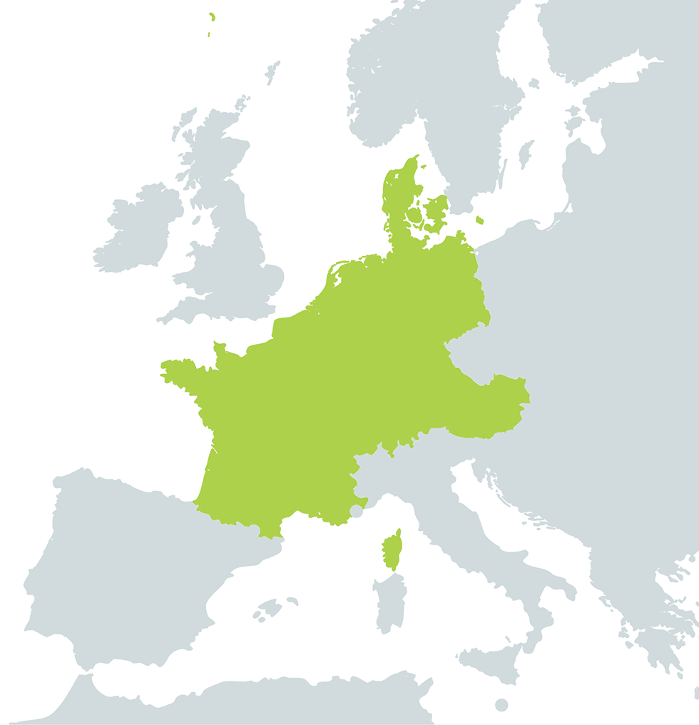 western-europe-map European road freight